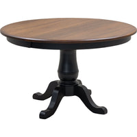 Erwin Round Black & Wood Extending Dining Table | M-EB&E-MC
