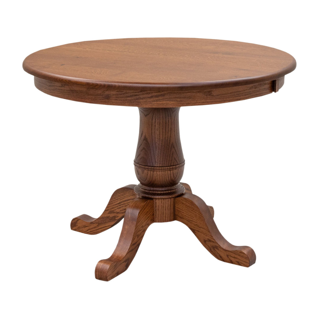 Erwin Round Quarter Sawn White Oak Wood Extending Dining Table | MC ...