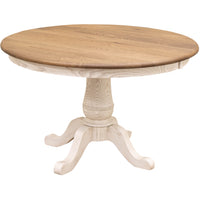 Erwin Round White & Oak Extending Dining Table | O-CS&RWO-CO