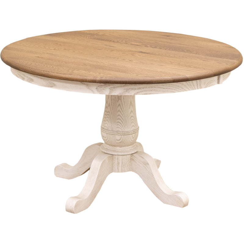Erwin Round White & Oak Extending Dining Table | O-CS&RWO-CO