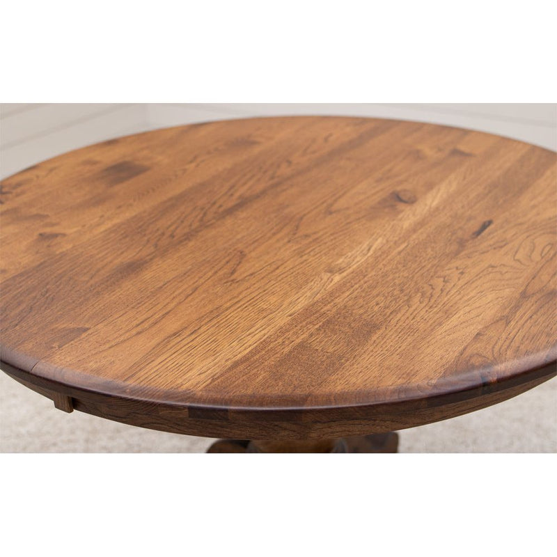 Erwin Round Hickory Wood Extending Dining Table | ASB