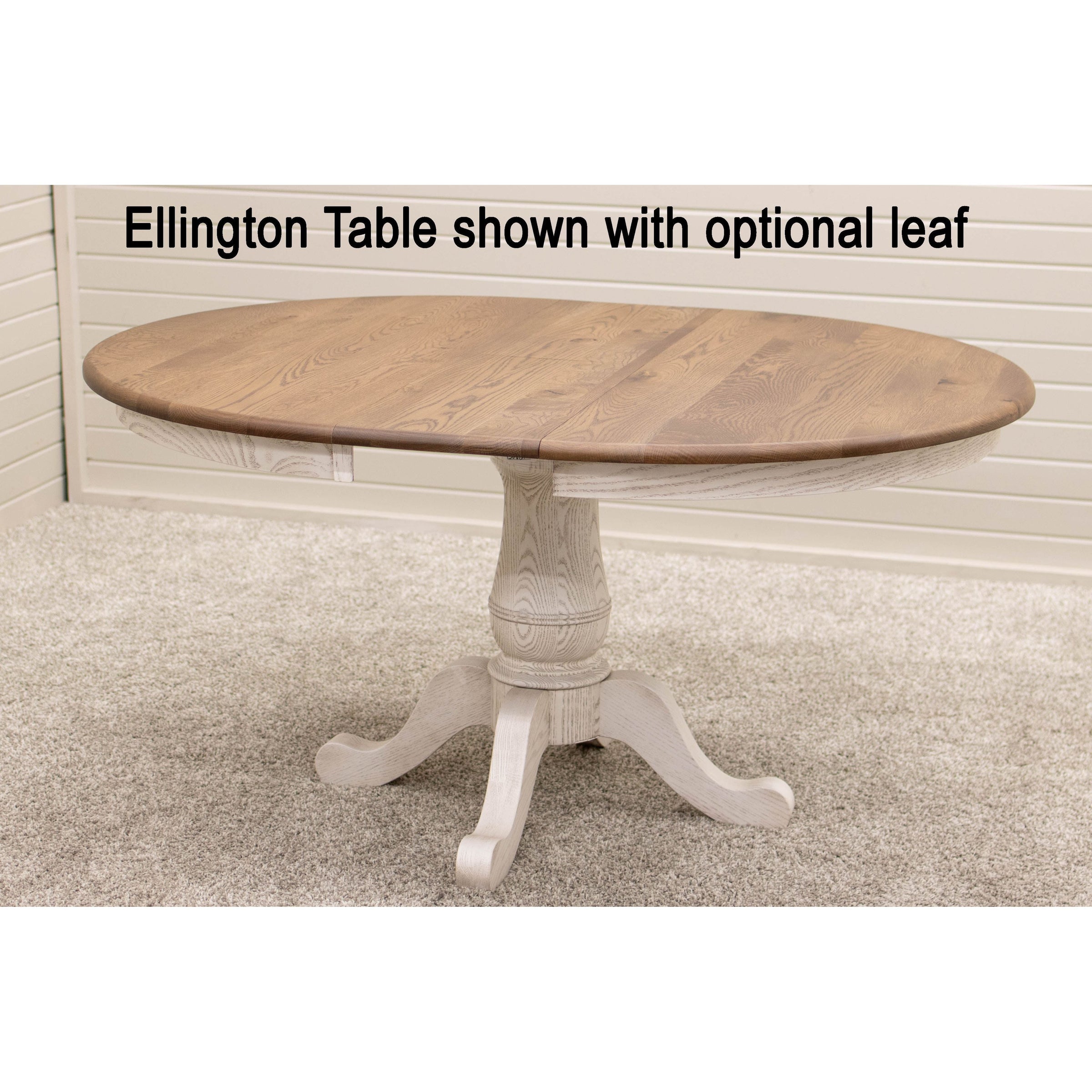 Erwin Round Hickory Wood Extending Dining Table | HC