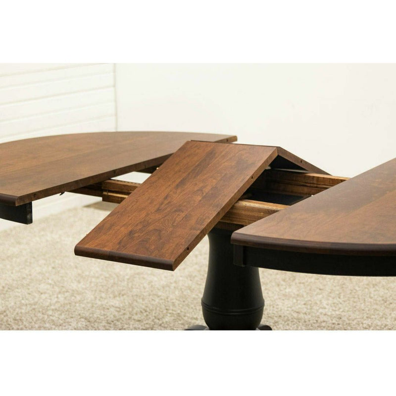 Erwin Round Black & Cherry Extending Dining Table | M-EB&C-GB