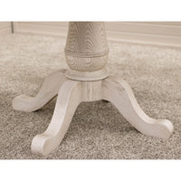 Erwin Round White & Oak Extending Dining Table | O-CS&RWO-CO