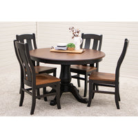 Erwin Round Black & Cherry Extending Dining Table | M-EB&C-GB