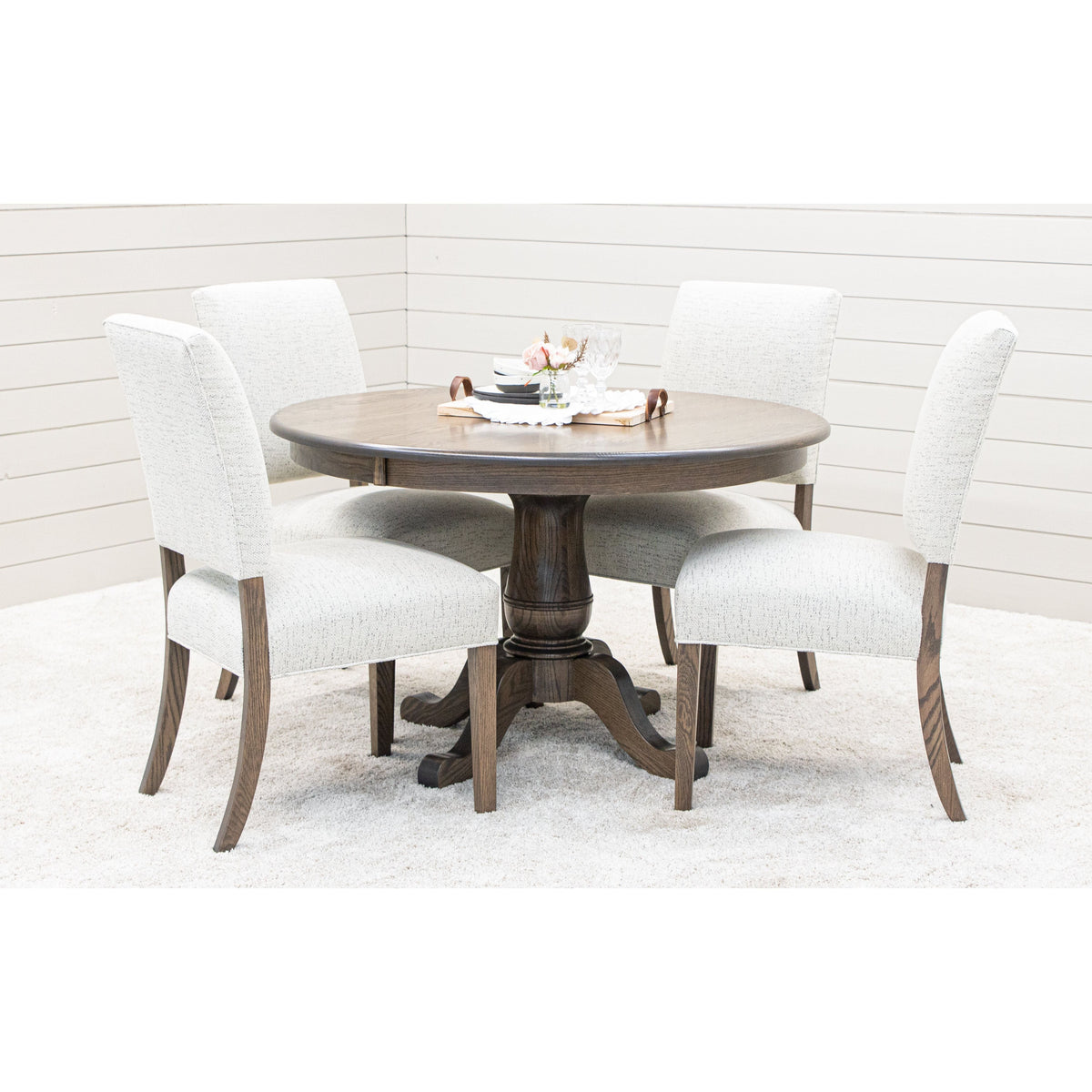Erwin Round Oak Wood Extending Dining Table | GY
