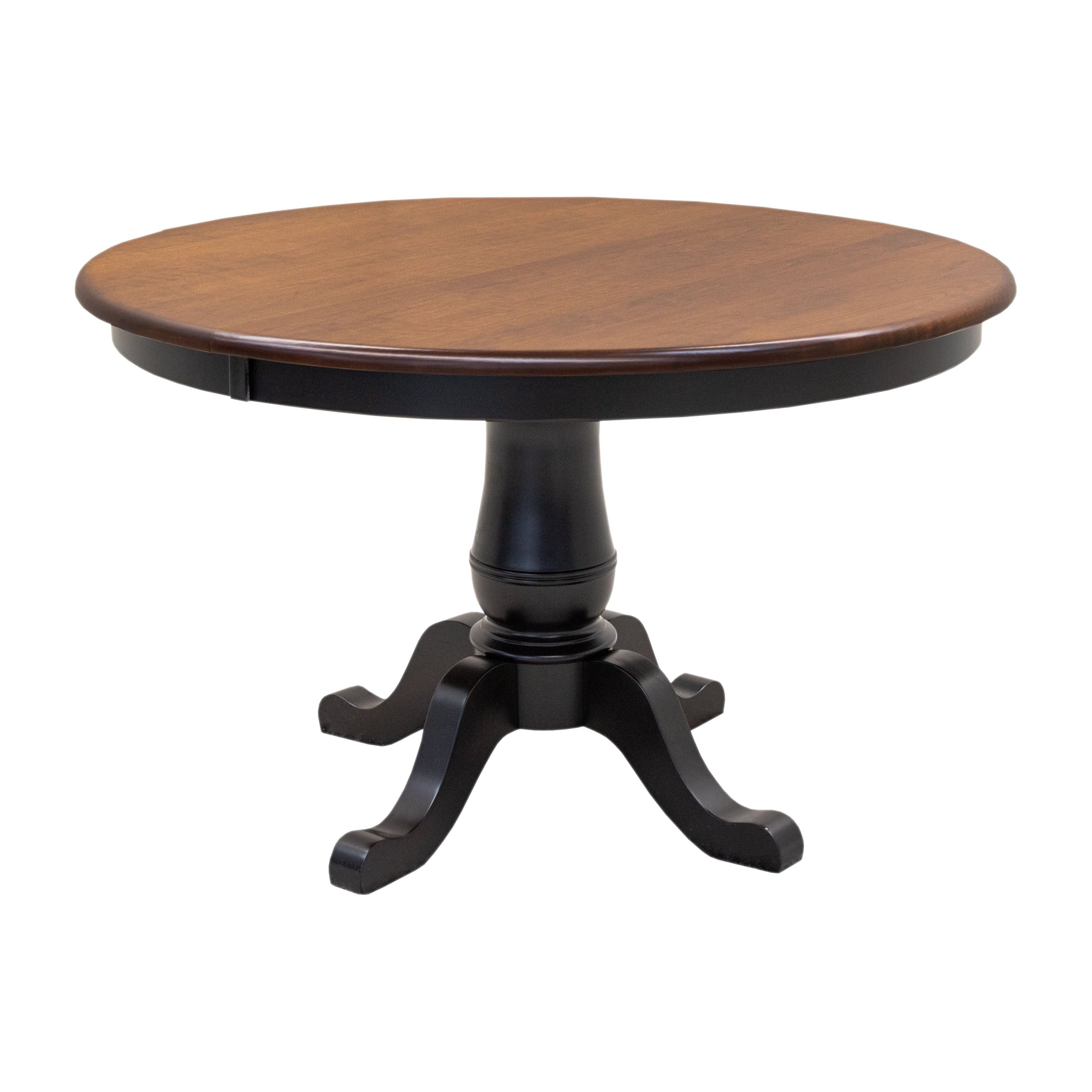 Erwin Round Black & Cherry Extending Dining Table | M-EB&C-MC