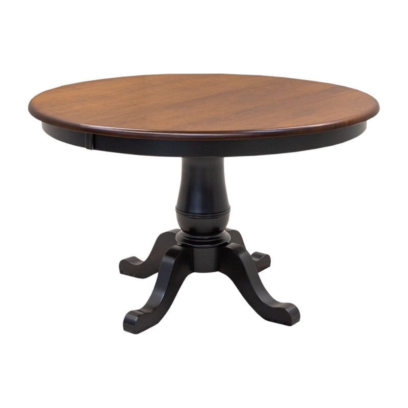 Erwin Round Black & Cherry Extending Dining Table | M-EB&C-MC