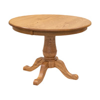Erwin Round Oak Wood Extending Dining Table | FW