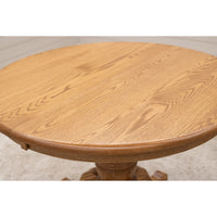 Erwin Round Oak Wood Extending Dining Table | FW