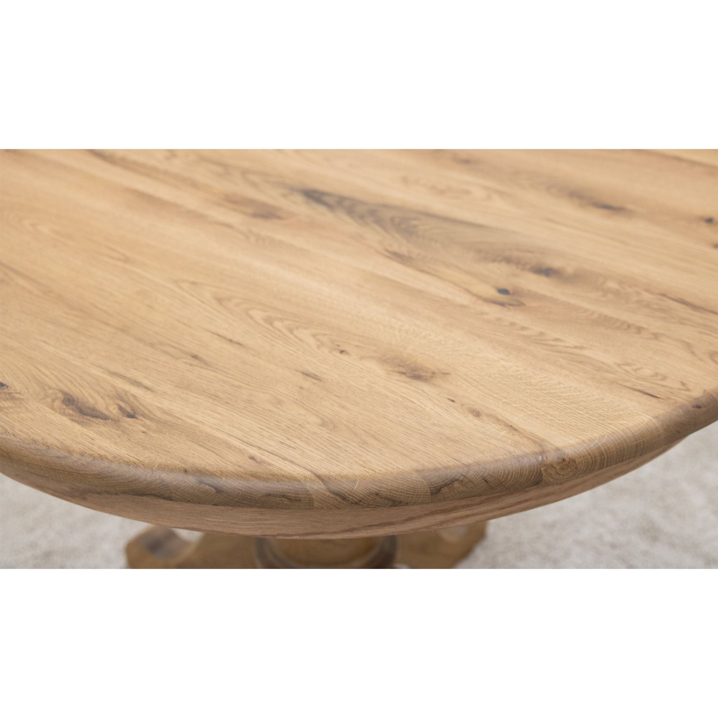 Erwin Round White Oak Wood Extending Dining Table | DS
