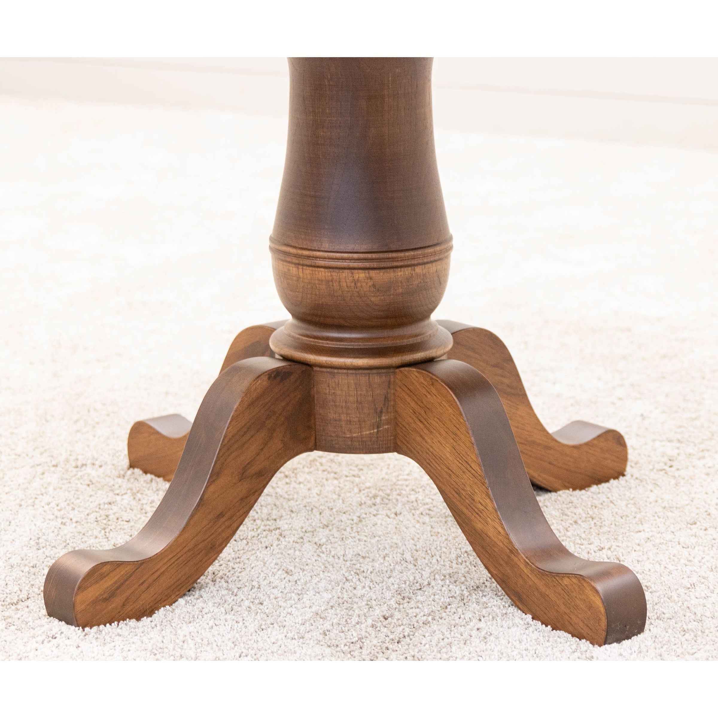Erwin Round Hickory Wood Extending Dining Table | HC