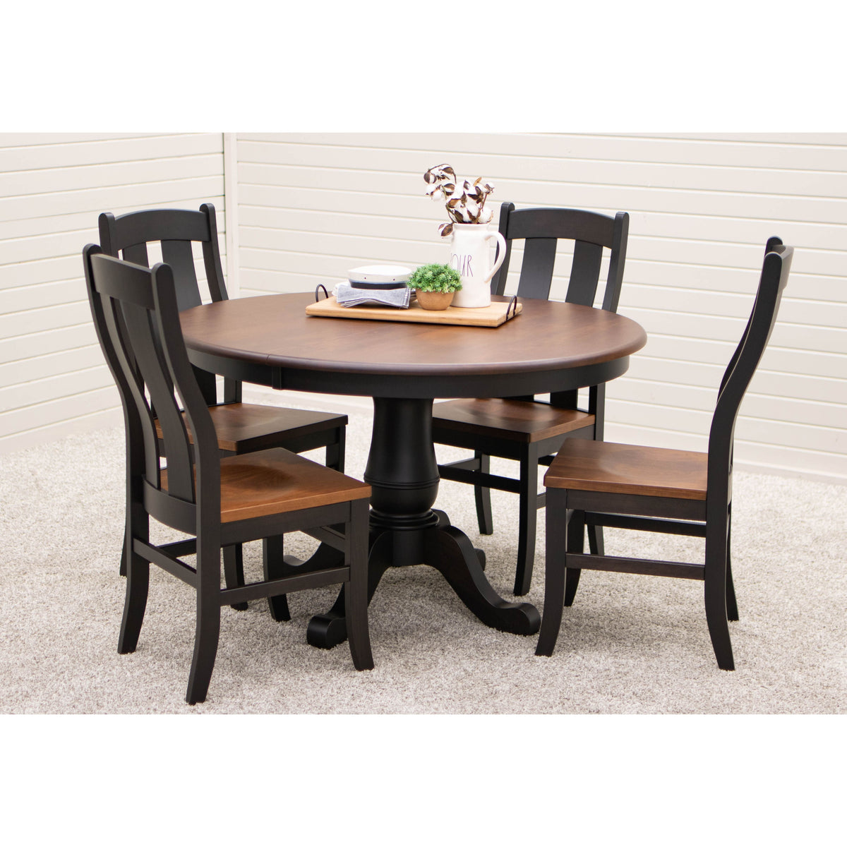 Anaheim Black & Wood Side Dining Chair | M-EB&C-GB