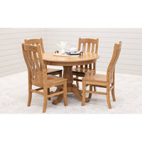 Erwin Round Oak Wood Extending Dining Table | FW