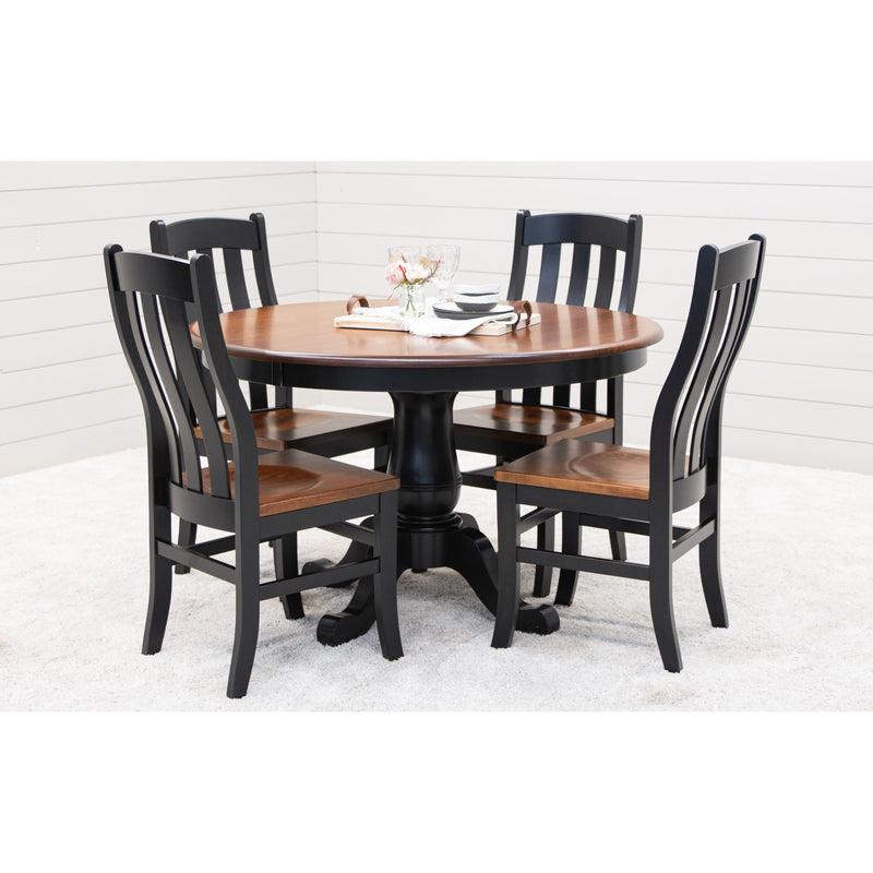 Erwin Round Black & Cherry Extending Dining Table | M-EB&C-MC