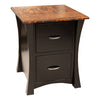 Brookstone Black & Wood 2-Drawer File Cabinet | M-EB&BIR-ASB
