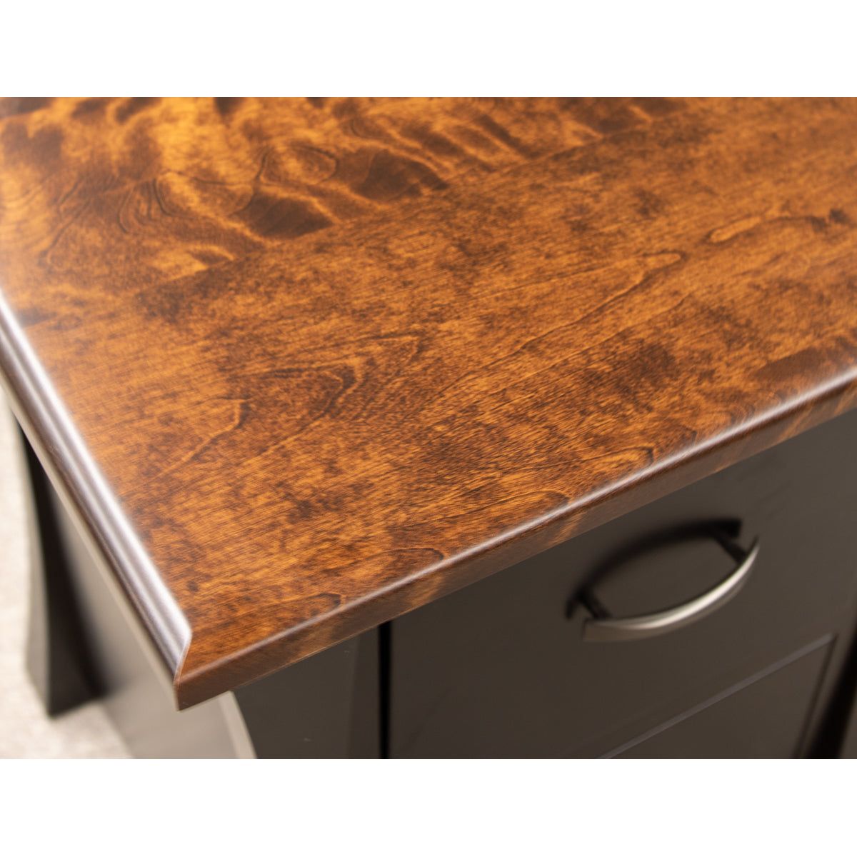 Brookstone Black & Wood 2-Drawer File Cabinet | M-EB&BIR-ASB