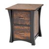 Brookstone Black & Wood 2-Drawer File Cabinet with Panels | M-EB&BIR-ASB