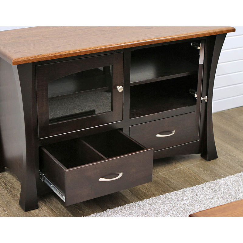 Brookstone 54" Black & Wood TV Console | M-EB&E-MC