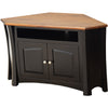 Brookstone Black & Wood Corner TV Console with VCR Shelf | M-EB&E-MC