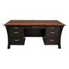 Brookstone Black & Wood Executive Desk | M-EB&BIR-ASB