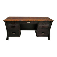 Brookstone Black & Wood Executive Desk | M-EB&BIR-ASB