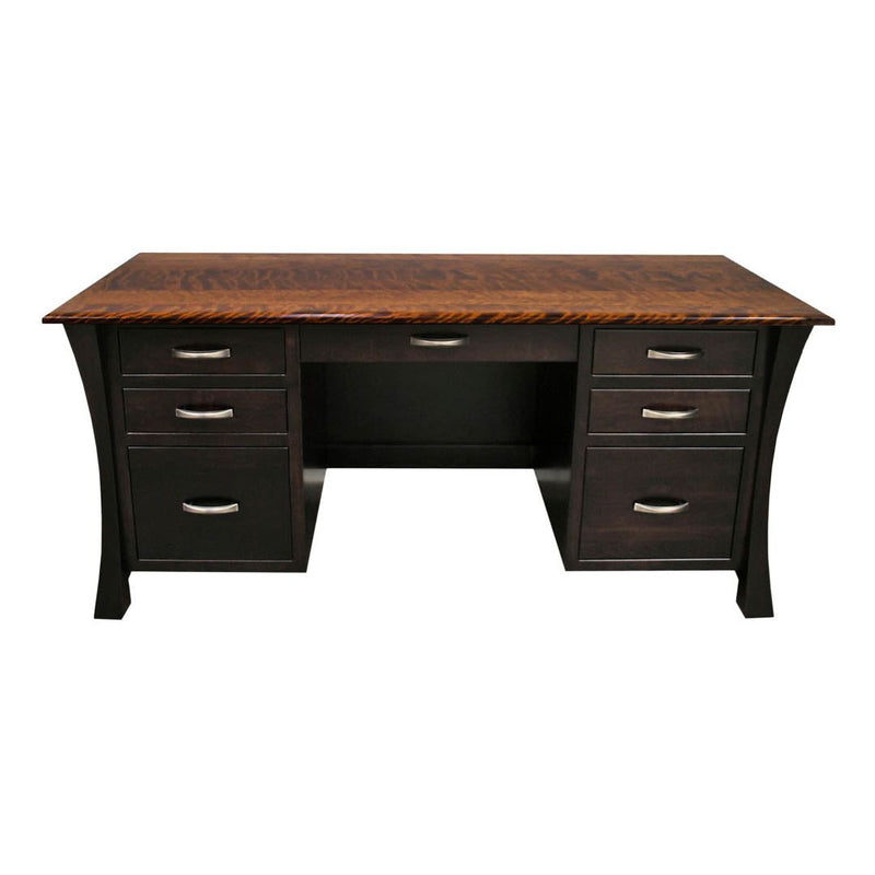 Brookstone Black & Wood Executive Desk | M-EB&BIR-ASB