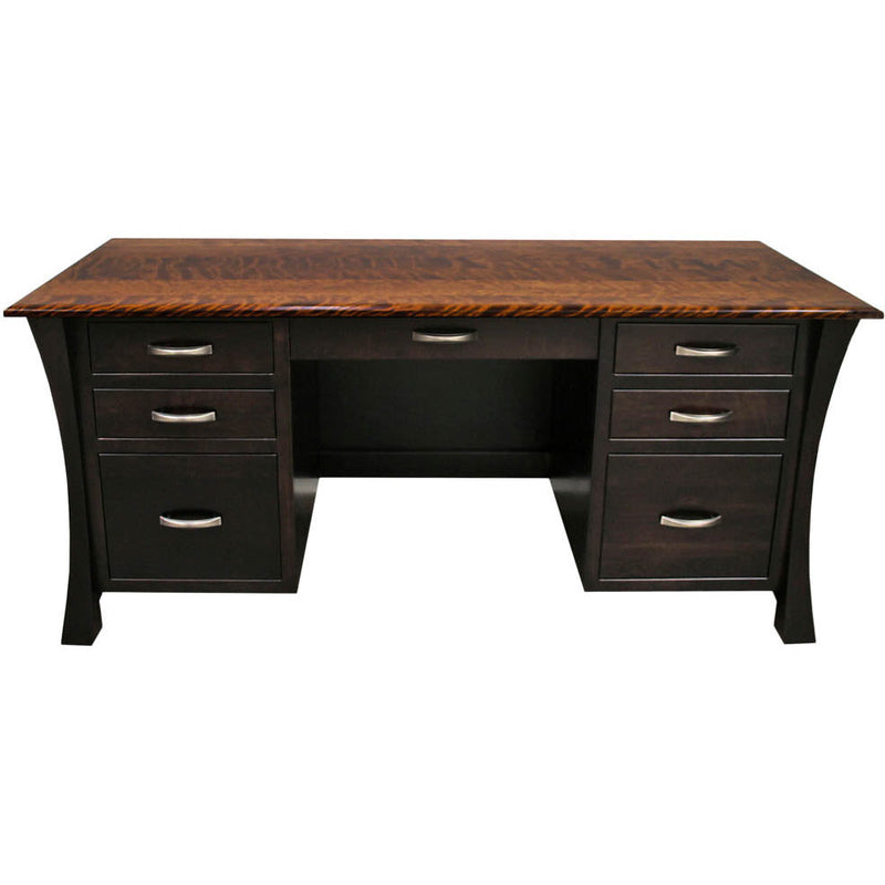 Brookstone Black & Wood Flat Wall Desk | M-EB&BIR-ASB