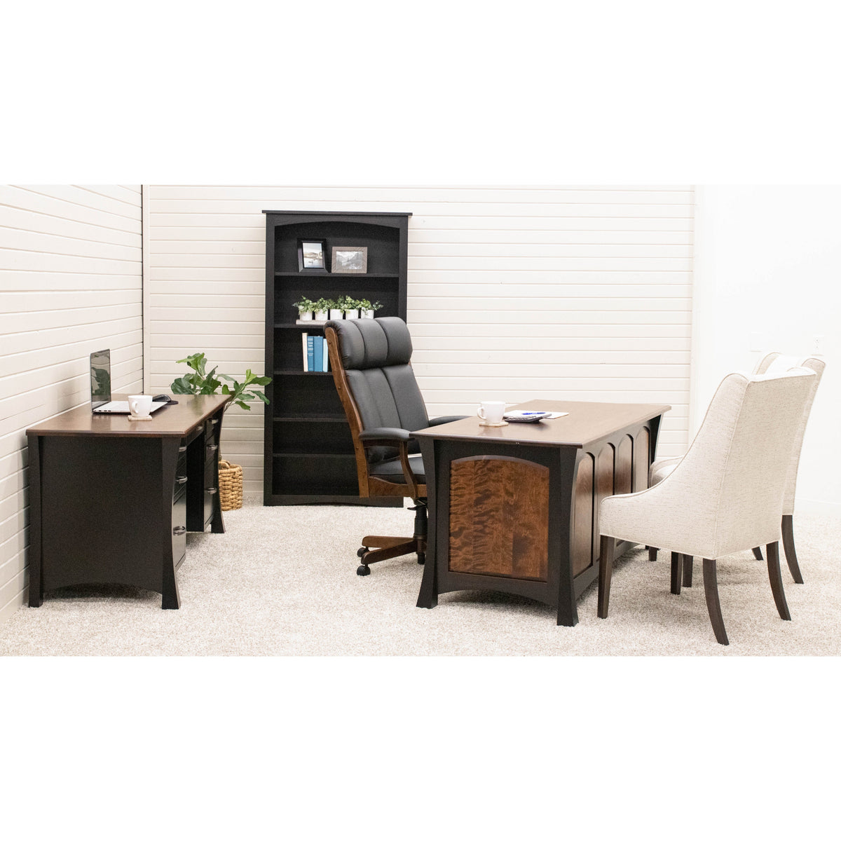 Seattle Solid Oak Wood 72" Bookcase | EB