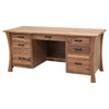 Brookstone Walnut Wood Flat Wall Desk | NAT