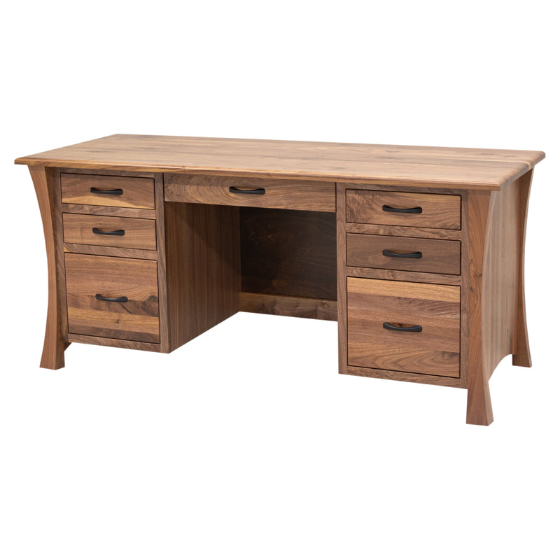 Brookstone Walnut Wood Flat Wall Desk | NAT