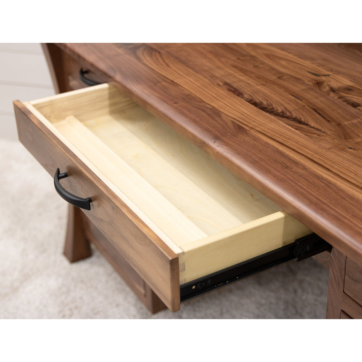 Brookstone Walnut Wood L Desk | NAT