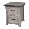 Brookstone White Oak Wood 2-Drawer File Cabinet | GRB&M-DK