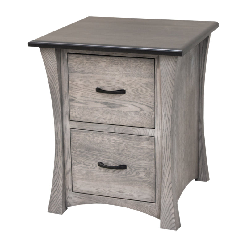 Brookstone White Oak Wood 2-Drawer File Cabinet | GRB&M-DK