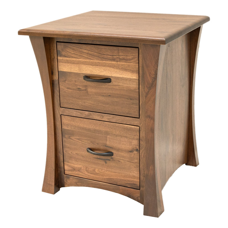 Brookstone Walnut Wood 2-Drawer File Cabinet | NAT