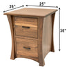 Brookstone Walnut Wood 2-Drawer File Cabinet | NAT
