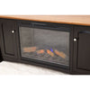 Brookstone 72" Black & Wood TV Console with Electric Fireplace Insert | M-EB&E-MC