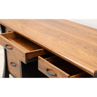 Brookstone Black & Elm Wood Executive Desk | M-EB&E-MC