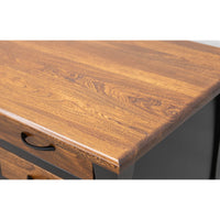 Brookstone Black & Elm Wood Executive Desk | M-EB&E-MC