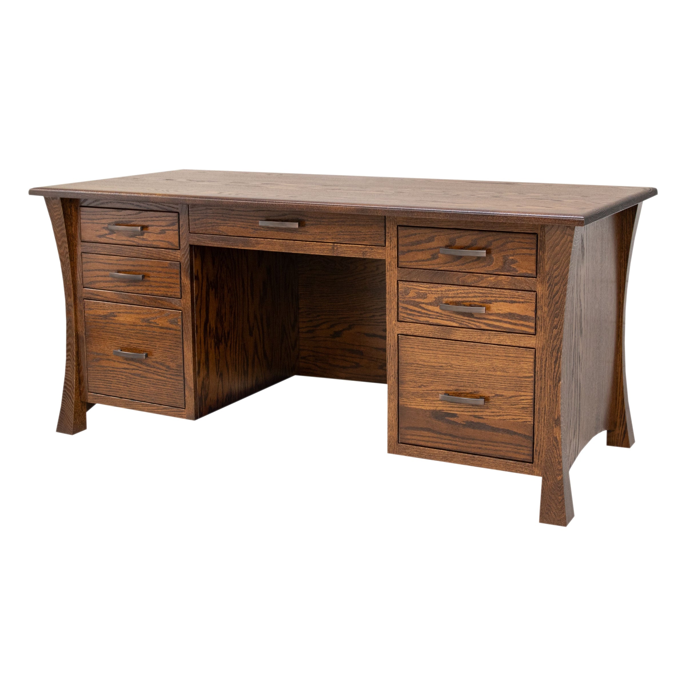 Brookstone Oak Wood Flat Wall Desk | ASB