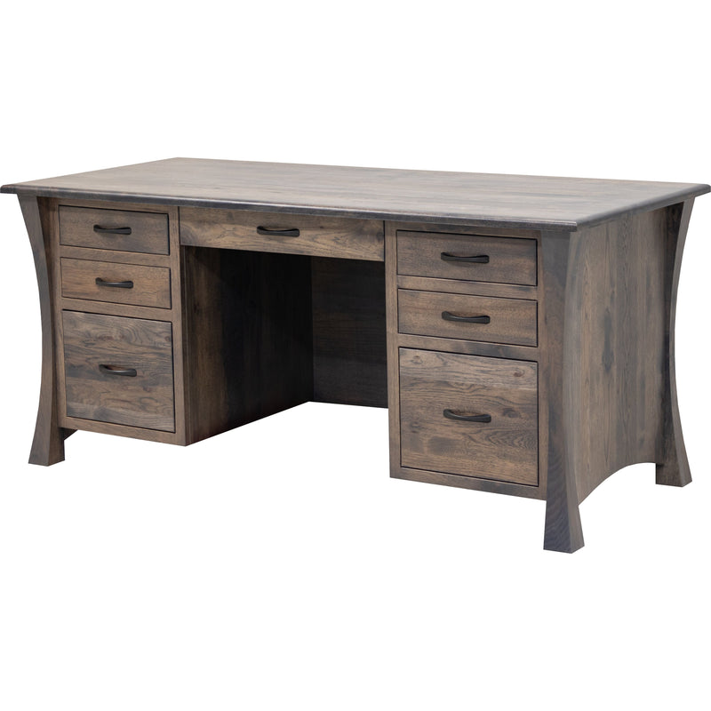 Brookstone Hickory Wood Flat Wall Desk | SB