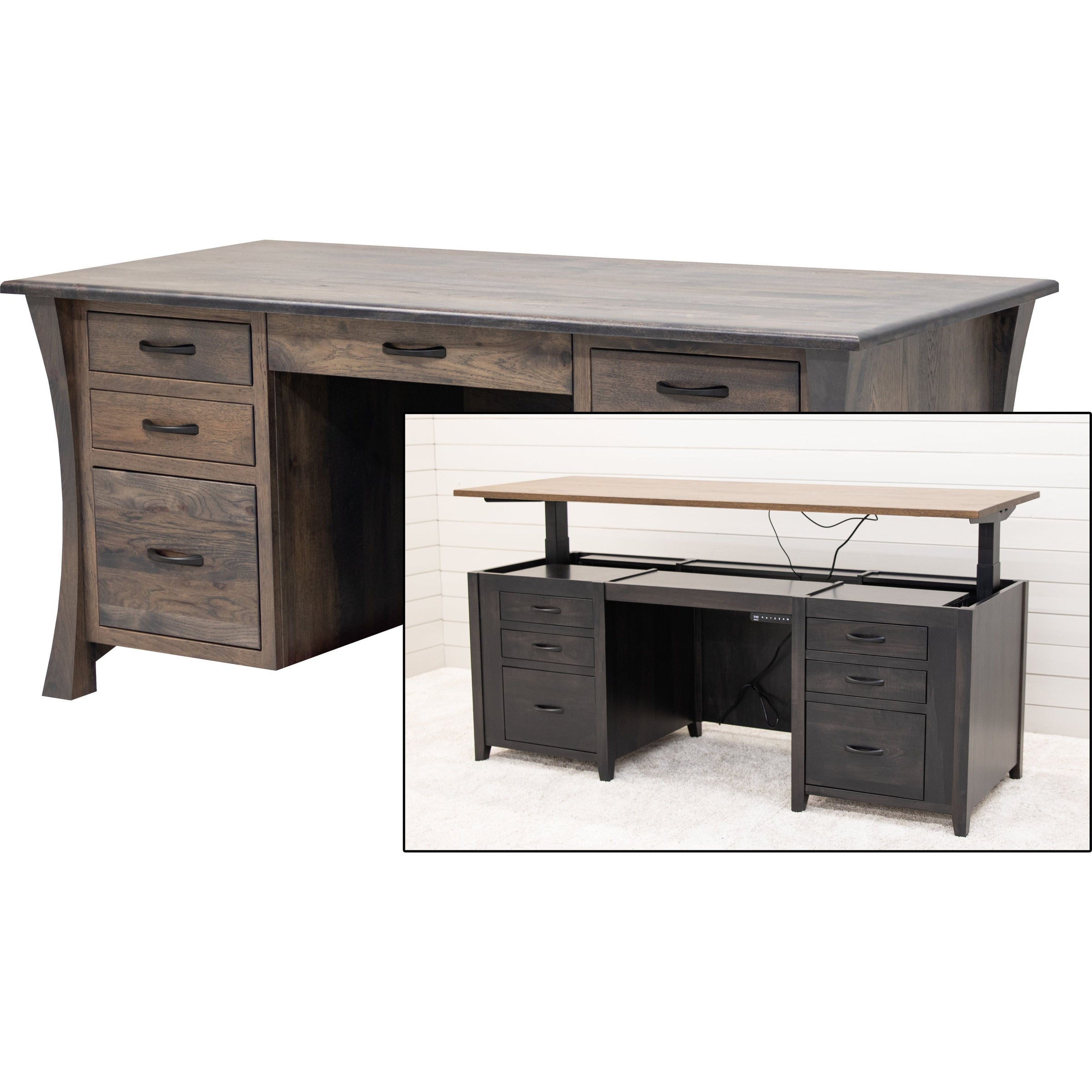 Brookstone Hickory Wood Executive Desk | SB