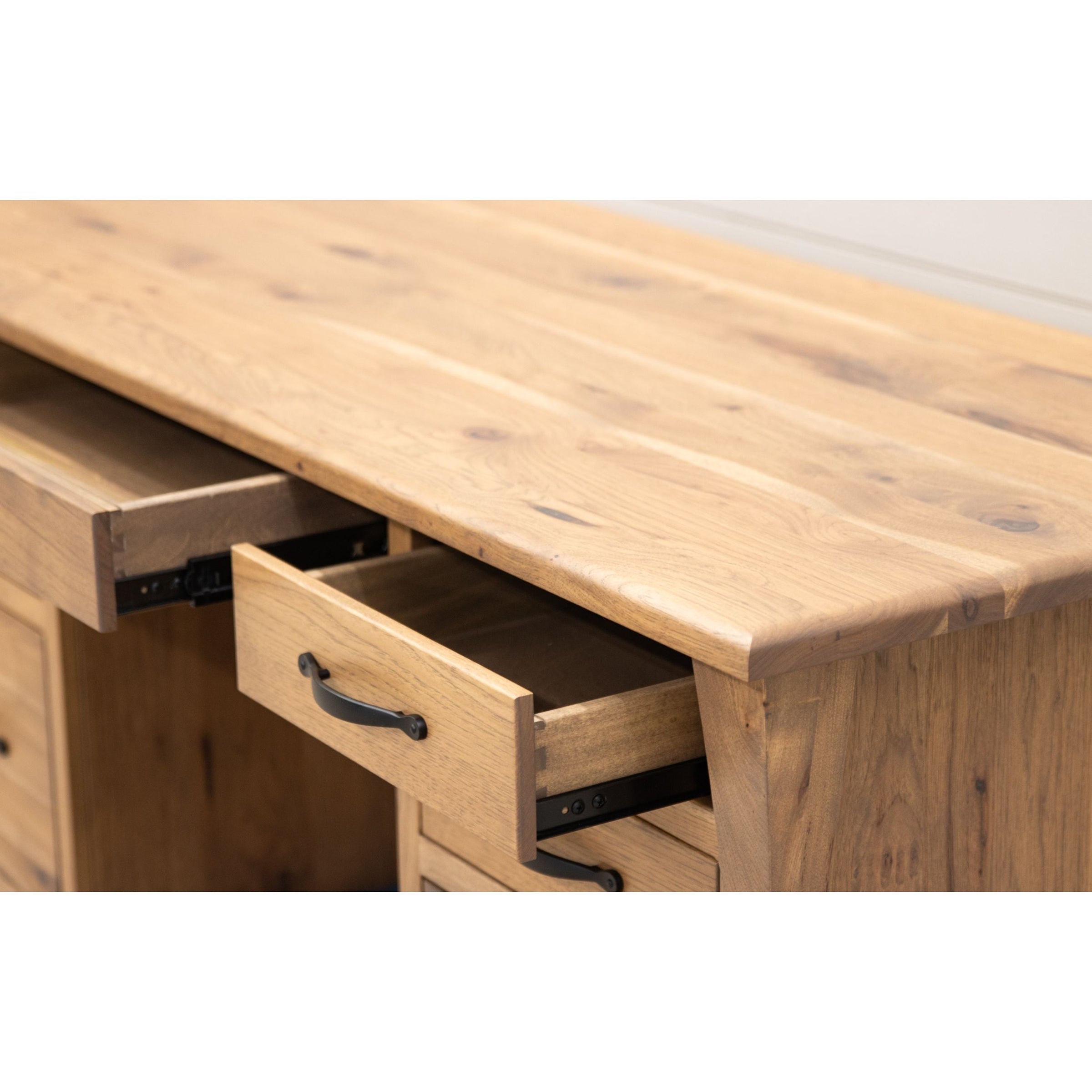 Brookstone Hickory Wood Flat Wall Desk | WB