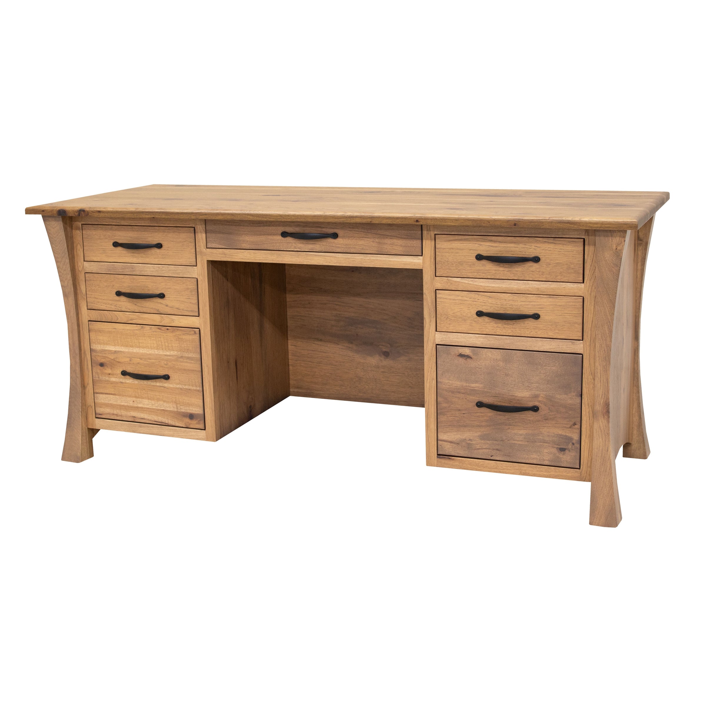 Brookstone Hickory Wood Flat Wall Desk | WB