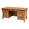 Brookstone Quarter Sawn White Oak Wood Executive Desk | MC