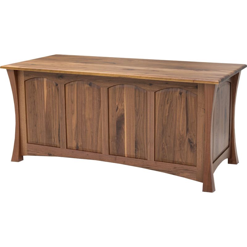Brookstone Walnut Wood Executive Desk with Panels | NAT