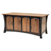 Brookstone Black & Wood Executive Desk with Panels | M-EB&W-NAT