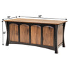 Brookstone Black & Wood Executive Desk with Panels | M-EB&W-NAT
