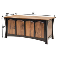 Brookstone Black & Wood Executive Desk with Panels | M-EB&W-NAT