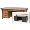 Brookstone Walnut Wood Executive Desk with Panels | NAT